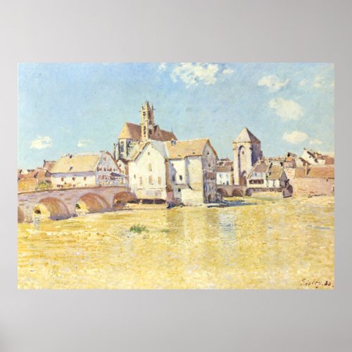Alfred Sisley The Bridge in Moret in the Morning  Poster