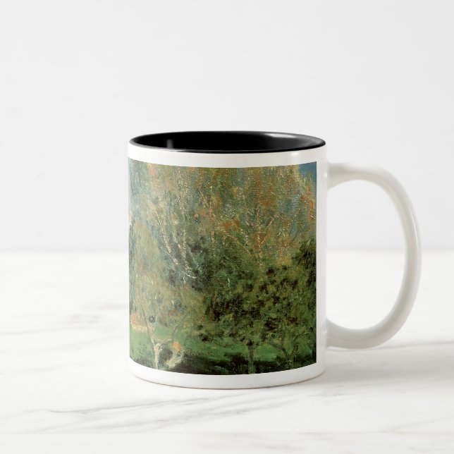 Alfred Sisley | The Garden of Hoschede Family Two-Tone Coffee Mug (Right)