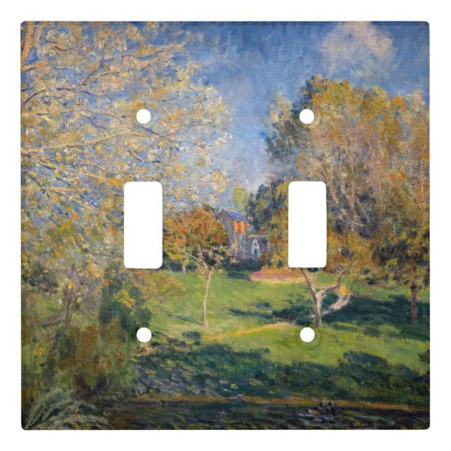 Alfred Sisley - The Garden of Hoschede, Montgeron Light Switch Cover (Front)