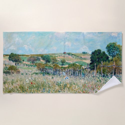 Alfred Sisley _ The Meadow Beach Towel