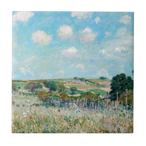 Alfred Sisley _ The Meadow Ceramic Tile