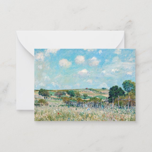 Alfred Sisley - The Meadow Note Card (Front)