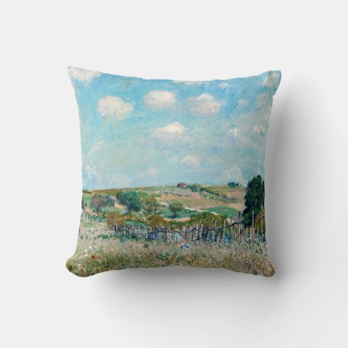 Alfred Sisley _ The Meadow Throw Pillow