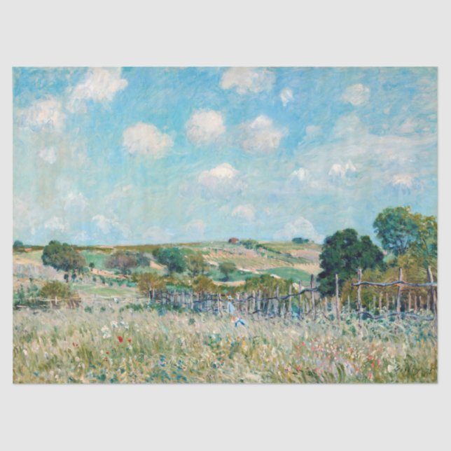Alfred Sisley - The Meadow Tissue Paper (Front)
