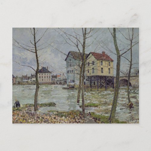Alfred Sisley  The Mills at Moret_sur_Loing Postcard