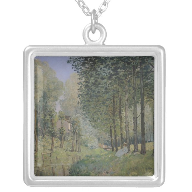 Alfred Sisley | The Rest by the Stream Silver Plated Necklace (Front)