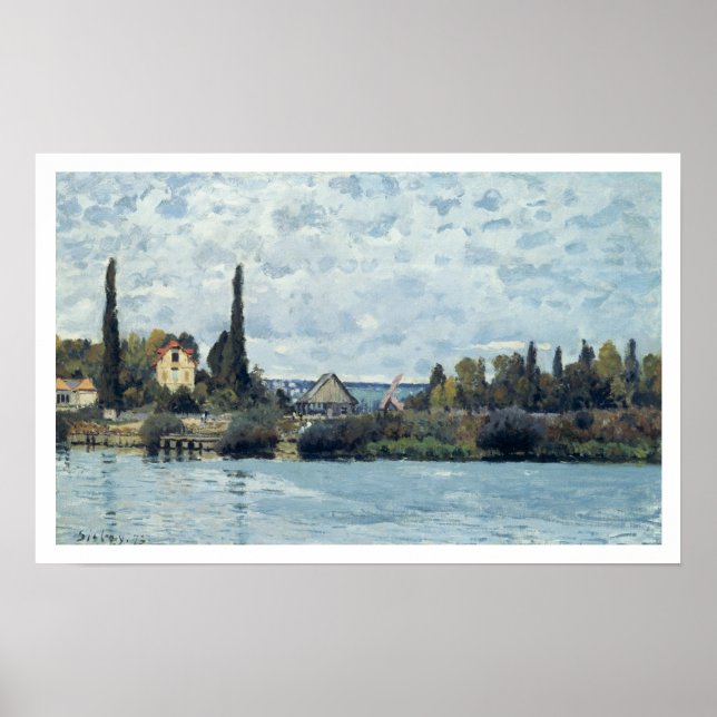 Alfred Sisley | The Seine at Bougival Poster (Front)