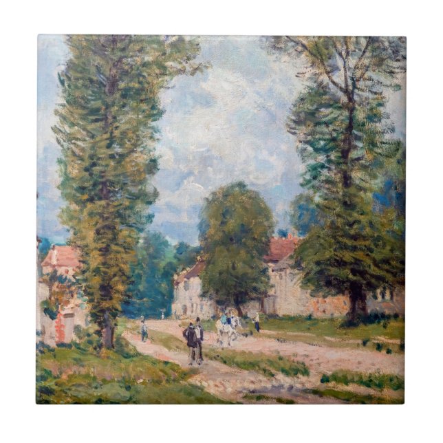 Alfred Sisley - The Versailles Road Ceramic Tile (Front)