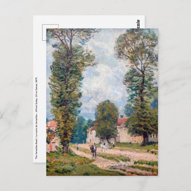 Alfred Sisley - The Versailles Road Postcard (Front/Back)