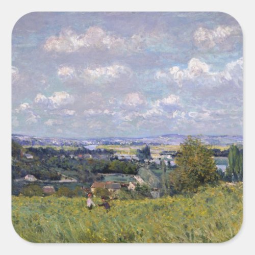 Alfred Sisley  Valley of the Seine at St_Cloud Square Sticker