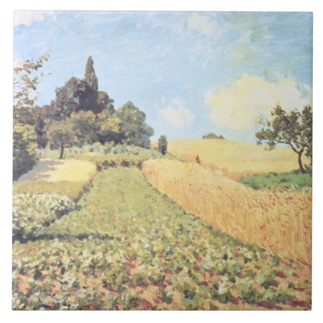 Alfred Sisley | Wheat Field Tile (Front)