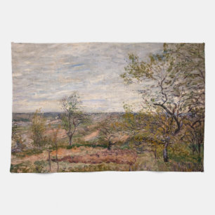 Alfred Sisley - Windy Day at Veneux Kitchen Towel