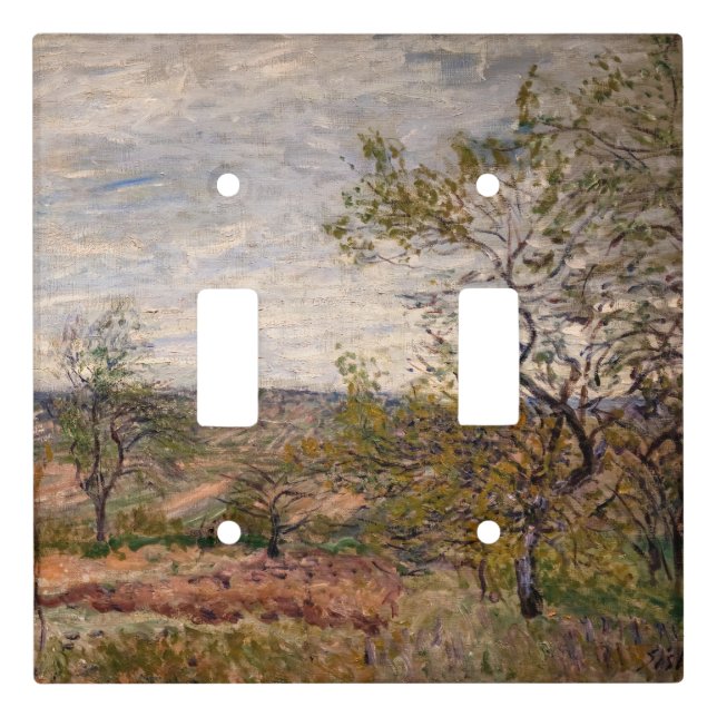 Alfred Sisley - Windy Day at Veneux Light Switch Cover (Front)
