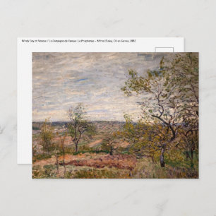 Alfred Sisley - Windy Day at Veneux Postcard