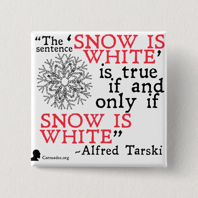 Alfred Tarski Truth Button (Front)