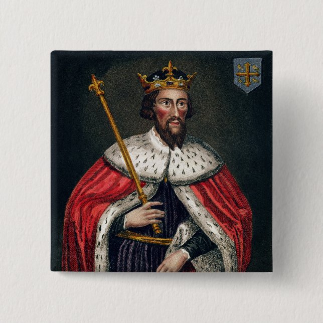 Alfred the Great (849-99), after a painting in the Pinback Button (Front)