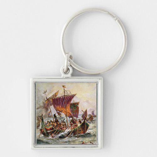 Alfreds galleys attacking the Viking Dragon Keychain