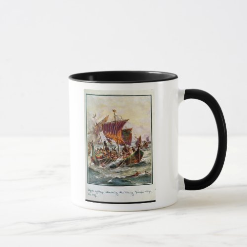 Alfreds galleys attacking the Viking Dragon Mug