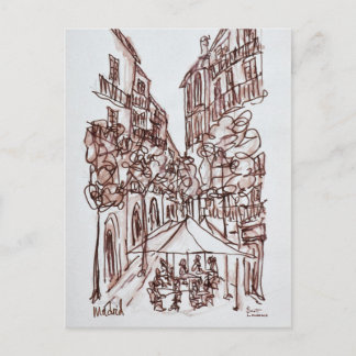 Alfresco Dining in the Evening | Madrid, Spain Postcard