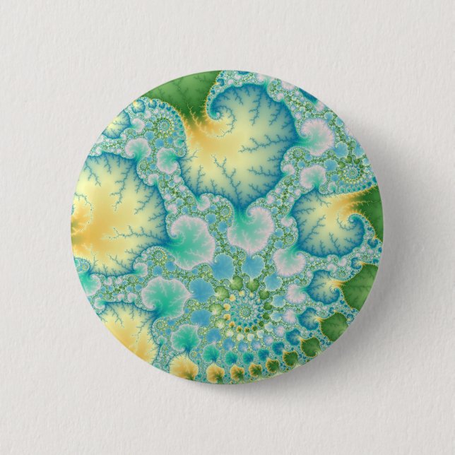 Algae - Fractal Button (Front)