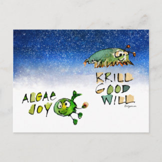 Algae Joy Krill Good Will Holiday Postcard