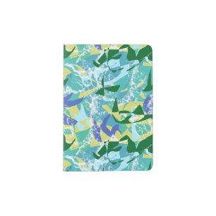 Algae Seaweed Ocean Sea Blue Green Water Nautical Passport Holder