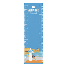 Algarve beach girl travel vintage style ruler