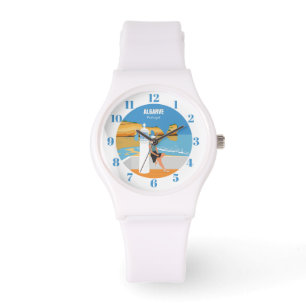 Algarve beach girl travel vintage style   watch