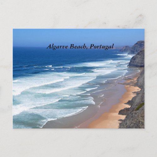 Algarve Beach Portugal labeled Postcard