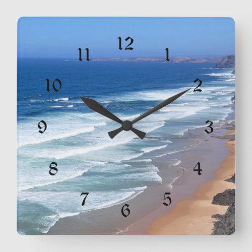 Algarve Beach Portugal Square Wall Clock