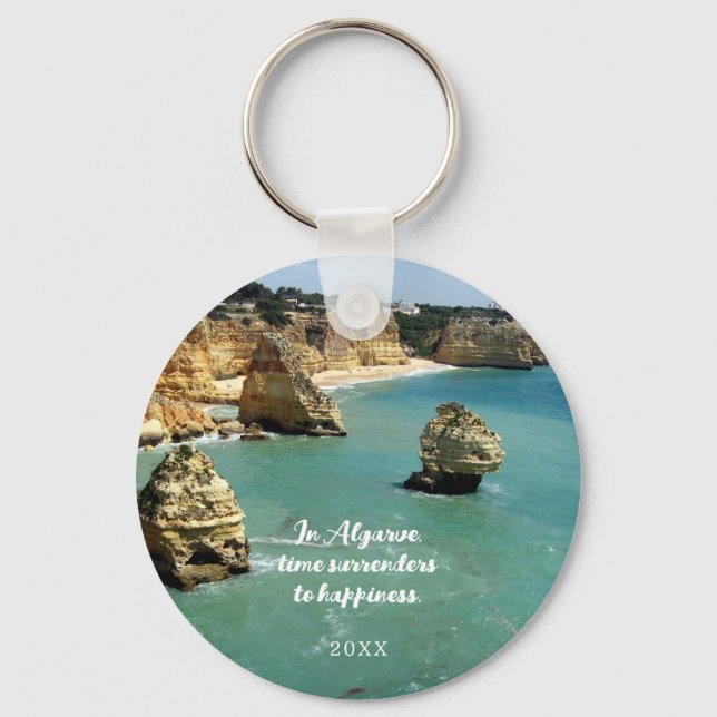Algarve beach vacation in Portugal Keychain (Front)