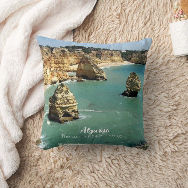 Algarve beach vacation in Portugal Throw Pillow (Blanket)