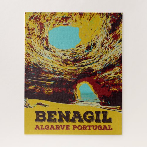 Algarve gift Portugal Benagil Sea Cave Jigsaw Puz Jigsaw Puzzle