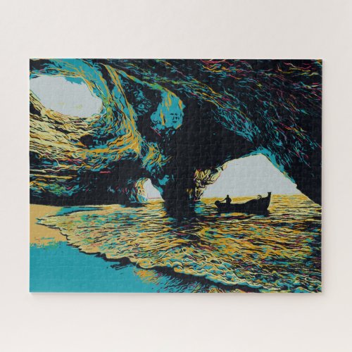 Algarve gift Portugal Benagil sea cave Jigsaw Puzzle