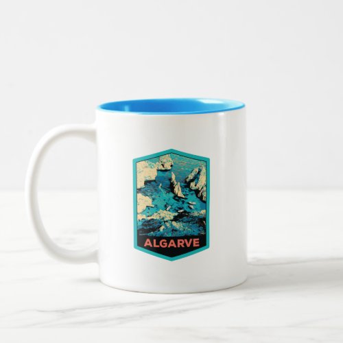 Algarve Lagos coast Portugal travel Two_Tone Coffee Mug