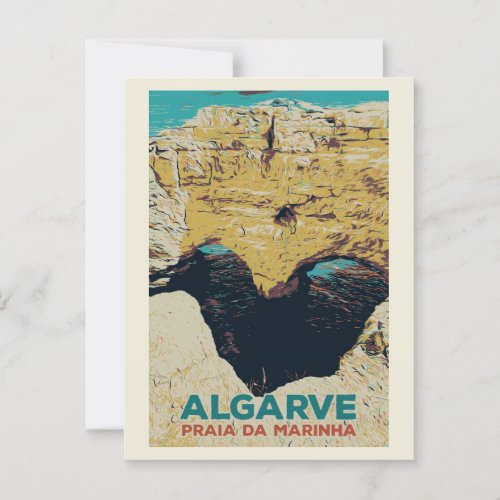 Algarve Marinha Beach arches Portugal Postcard