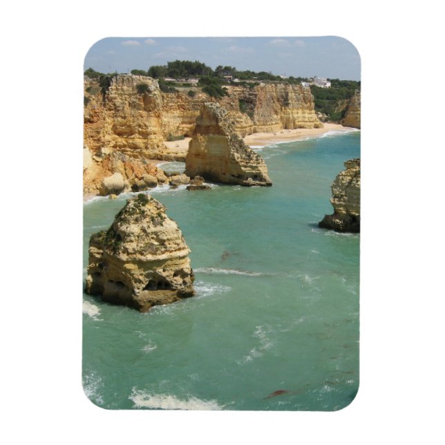 Algarve, Portugal, Benagil beach and cliffs Magnet (Vertical)