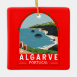 Algarve Portugal Retro Travel Art Vintage Ceramic Ornament<br><div class="desc">Algarve vector art design. The Algarve,  Portugal’s southernmost region,  is known for its Atlantic beaches and golf resorts.</div>