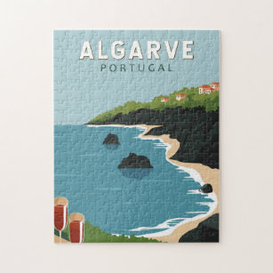Algarve Portugal Retro Travel Art Vintage Jigsaw Puzzle