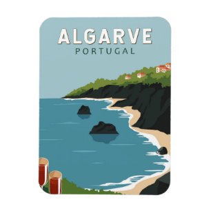 Algarve Portugal Retro Travel Art Vintage Magnet