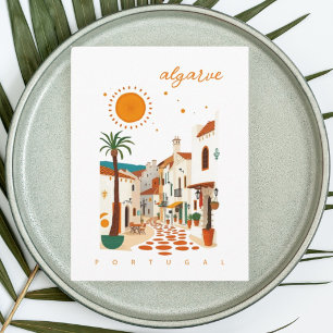 Algarve Portugal summer city vacation Postcard