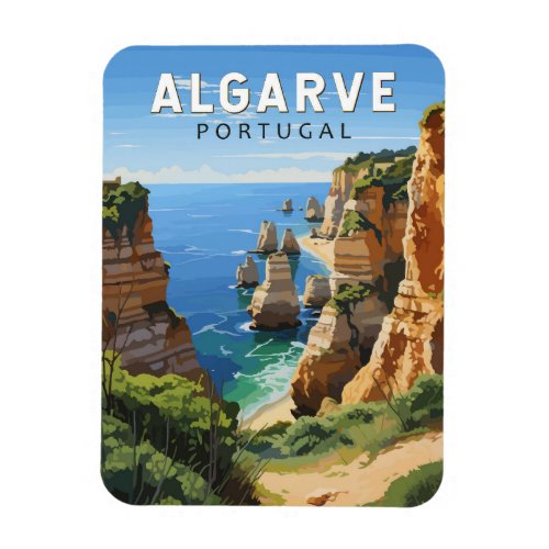 Algarve Portugal Travel Art Vintage Magnet