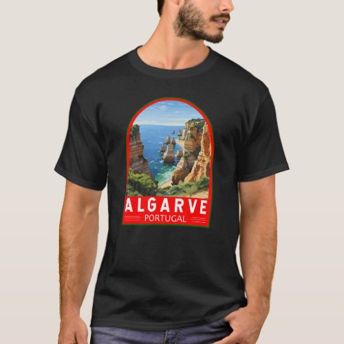 Algarve Portugal Travel Art Vintage T_Shirt