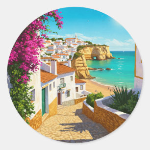Algarve Portugal Travel Classic Round Sticker