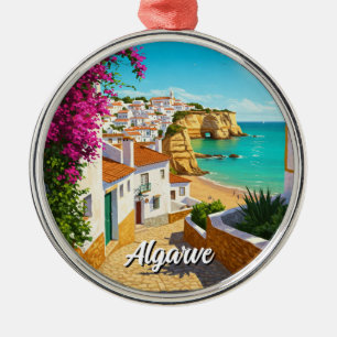 Algarve Portugal Travel Metal Ornament