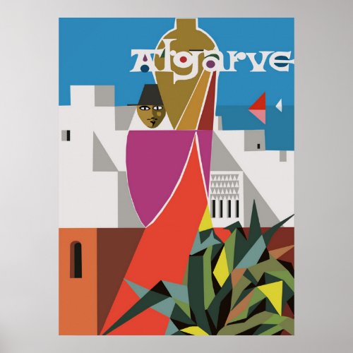 Algarve Portugal Vintage Travel Poster