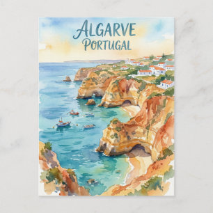 Algarve Portugal water color Postcard