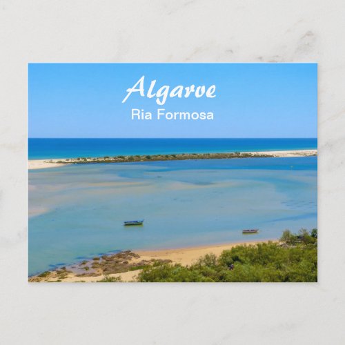 Algarve Ria Formosa Seascape in Portugal Postcard