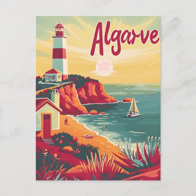 Algarve Vintage Postcard (Front)