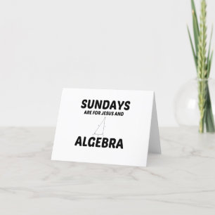 ALGEBRA AND JESUS SUNDAY LETTERPRESS THANK YOU CARD